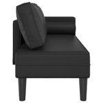 Casa si Gradina - Mobilier - Scaune si fotolii - Fotolii - Fotoliu sezlong cu perne, negru, piele ecologica - Infinity.ro