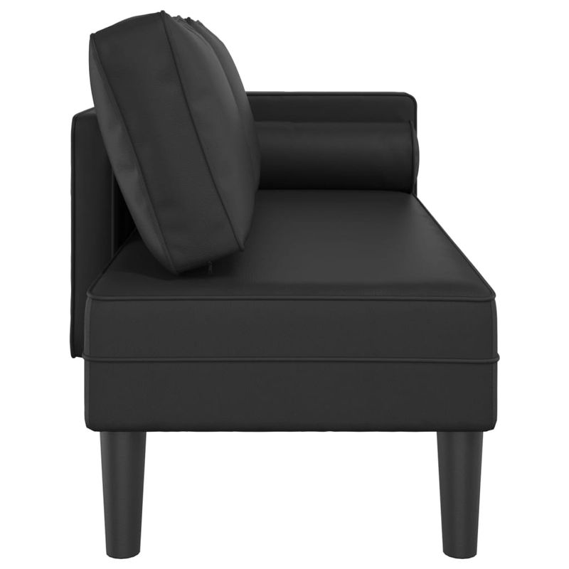 Casa si Gradina - Mobilier - Scaune si fotolii - Fotolii - Fotoliu sezlong cu perne, negru, piele ecologica - Infinity.ro