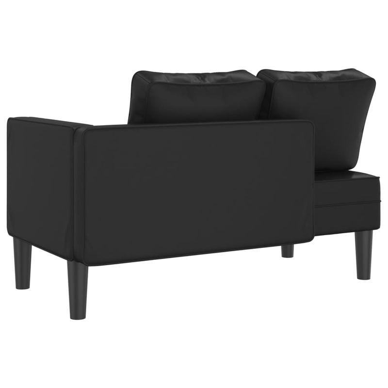 Casa si Gradina - Mobilier - Scaune si fotolii - Fotolii - Fotoliu sezlong cu perne, negru, piele ecologica - Infinity.ro