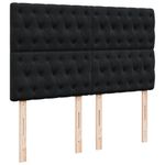 Casa si Gradina - Mobilier - Paturi si accesorii - Paturi - Pat box spring cu saltea, negru, 140x200 cm, catifea - Infinity.ro