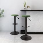 Casa si Gradina - Mobilier - Scaune si fotolii - Scaune - Scaune de bar, 2 buc., verde inchis, catifea - Infinity.ro