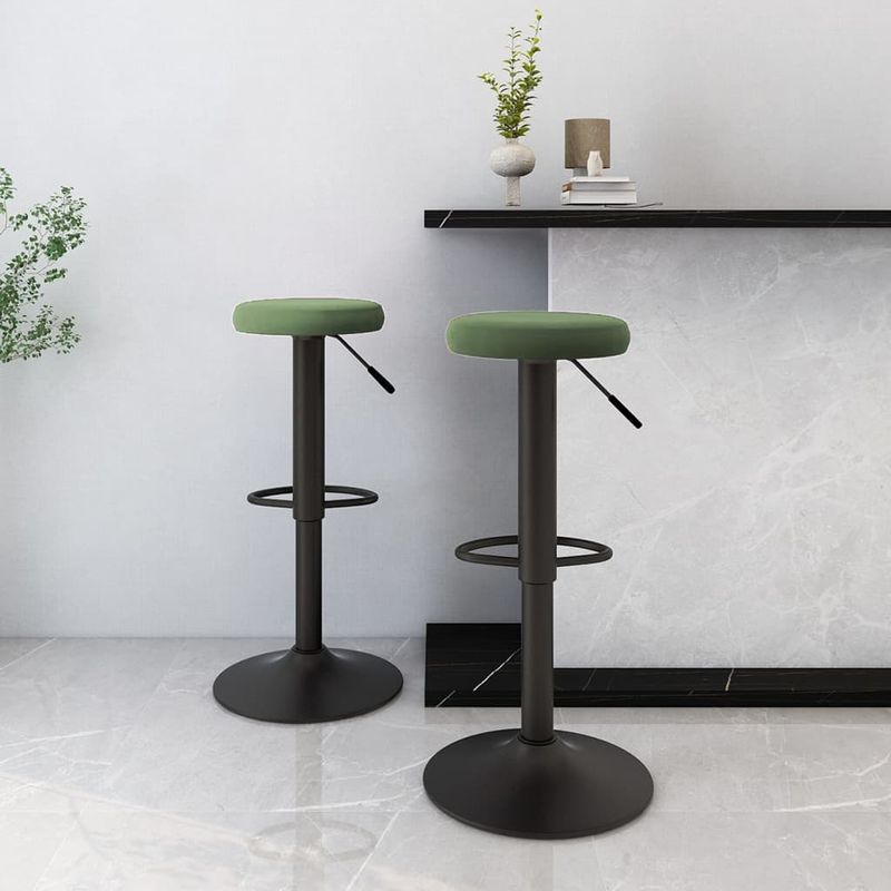 Casa si Gradina - Mobilier - Scaune si fotolii - Scaune - Scaune de bar, 2 buc., verde inchis, catifea - Infinity.ro