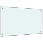 Casa si Gradina - Sanitare - Chiuveta bucatarie si accesorii - Accesorii chiuvete - Panou antistropi bucatarie 2 buc. alb 70x50cm sticla securizata - Infinity.ro