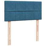Casa si Gradina - Mobilier - Paturi si accesorii - Paturi - Pat continental cu saltea, albastru, 80x200 cm, catifea - Infinity.ro