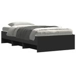 Casa si Gradina - Mobilier - Paturi si accesorii - Paturi - Cadru de pat, negru, 75x190 cm, lemn prelucrat - Infinity.ro
