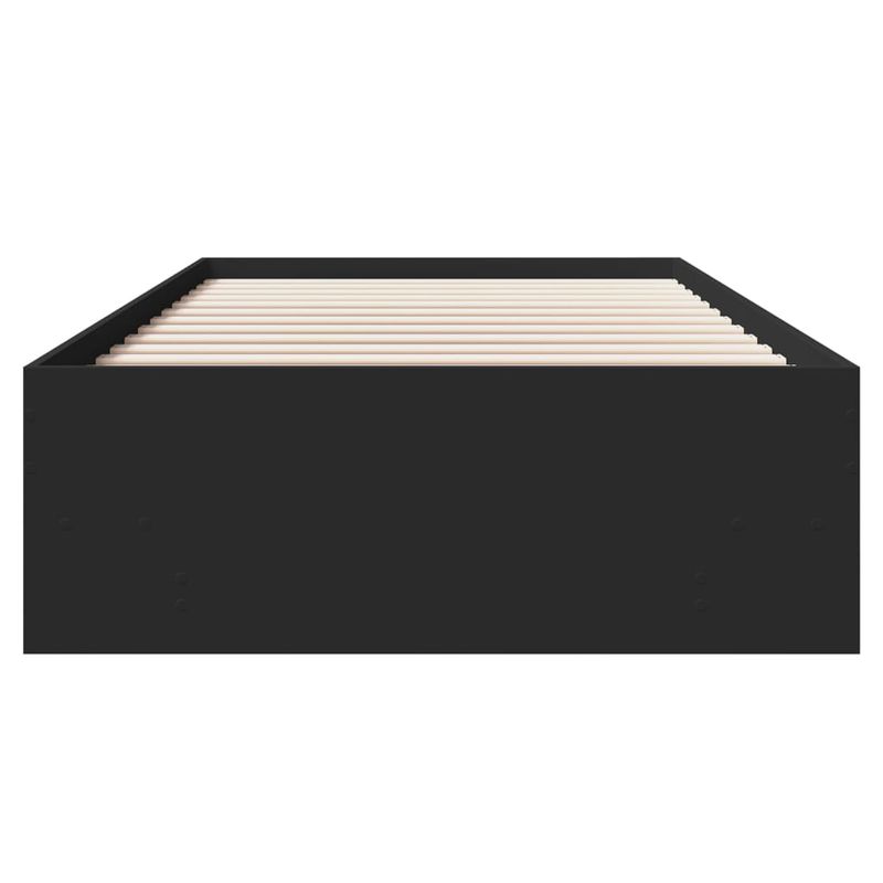 Casa si Gradina - Mobilier - Paturi si accesorii - Paturi - Cadru de pat, negru, 75x190 cm, lemn prelucrat - Infinity.ro