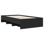 Casa si Gradina - Mobilier - Paturi si accesorii - Paturi - Cadru de pat, negru, 75x190 cm, lemn prelucrat - Infinity.ro