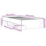 Casa si Gradina - Mobilier - Paturi si accesorii - Paturi - Cadru de pat, negru, 75x190 cm, lemn prelucrat - Infinity.ro