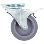 Casa si Gradina - Constructii - Depozitare, transport si protectie - Accesorii echipamente pentru transport si ridicat - Roti pivotante cu frane duble, 4 buc., 75 mm - Infinity.ro