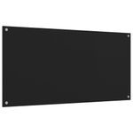 Casa si Gradina - Sanitare - Chiuveta bucatarie si accesorii - Accesorii chiuvete - Panou antistropi bucatarie 2 buc. negru 80x60cm sticla securiz. - Infinity.ro