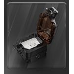 Casa si Gradina - Electrice - Tablouri electrice - Accesorii tablouri electrice - Priza simpla exterior INNOVIX, Model Standard European, 250V/16A, IP66, neagra cu intrerupator - Infinity.ro