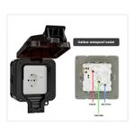 Casa si Gradina - Electrice - Tablouri electrice - Accesorii tablouri electrice - Priza simpla exterior INNOVIX, Model Standard European, 250V/16A, IP66, neagra cu intrerupator - Infinity.ro