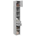 Casa si Gradina - Mobilier - Comode si corpuri - Comode - Dulap depozitare slim sonoma gri 30x42,5x225 cm lemn prelucrat - Infinity.ro
