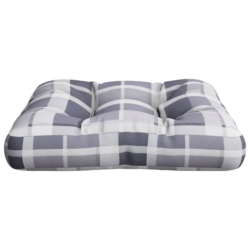 Casa si Gradina - Gradina si terasa - Mobilier exterior - Perne decorative exterior - Perna de paleti, gri carouri, 60x60x12 cm, material textil - Infinity.ro