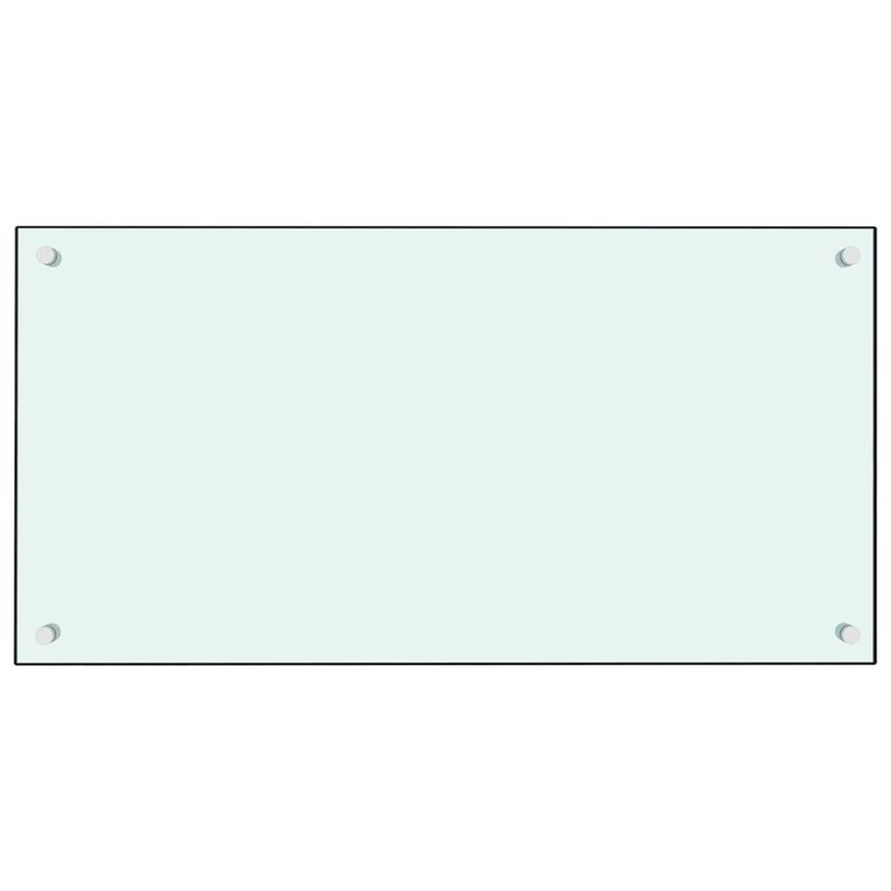 Casa si Gradina - Sanitare - Chiuveta bucatarie si accesorii - Accesorii chiuvete - Panou antistropi bucatarie 2 buc. alb 80x40cm sticla securizata - Infinity.ro