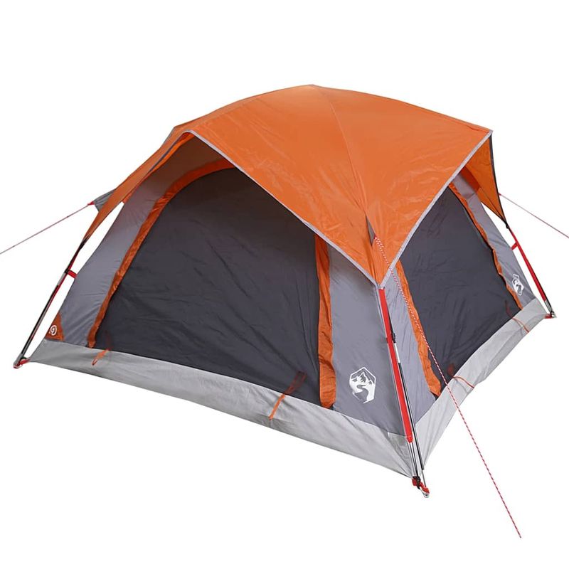 Sport si Outdoor - Camping - Corturi camping - Cort de camping 4 persoane gri si portocaliu impermeabil - Infinity.ro