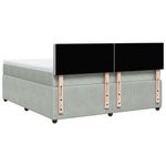 Casa si Gradina - Mobilier - Paturi si accesorii - Paturi - Pat box spring cu saltea, gri deschis, 180x200 cm, catifea - Infinity.ro