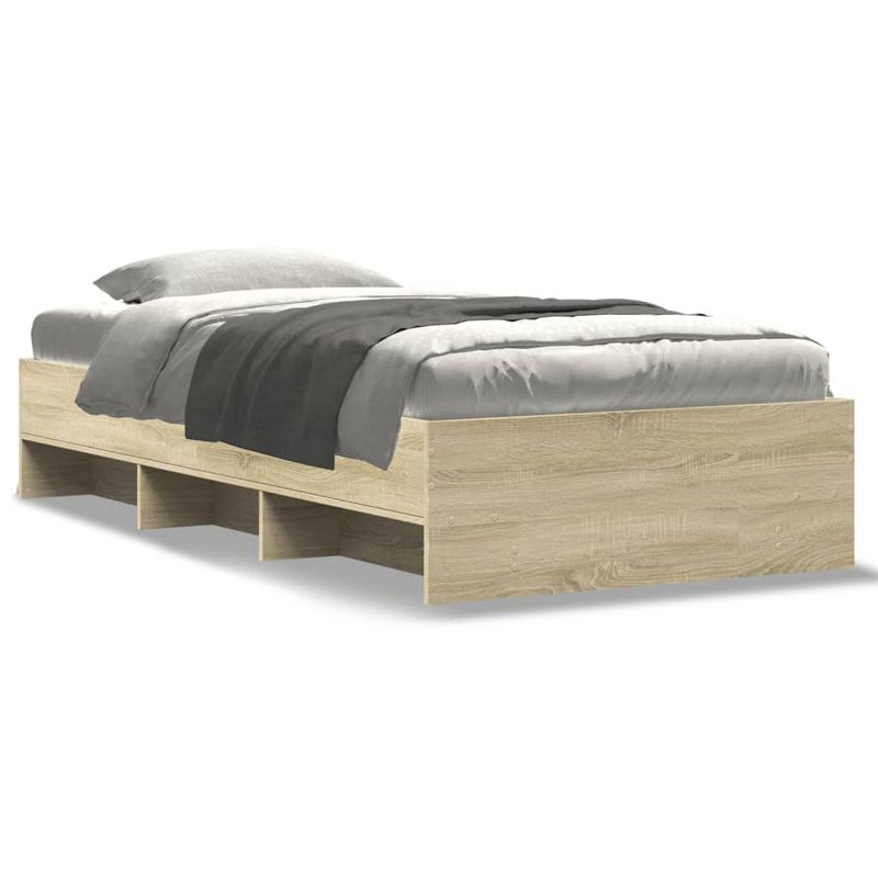 Casa si Gradina - Mobilier - Paturi si accesorii - Paturi - Cadru de pat, stejar sonoma, 100x200 cm, lemn prelucrat - Infinity.ro