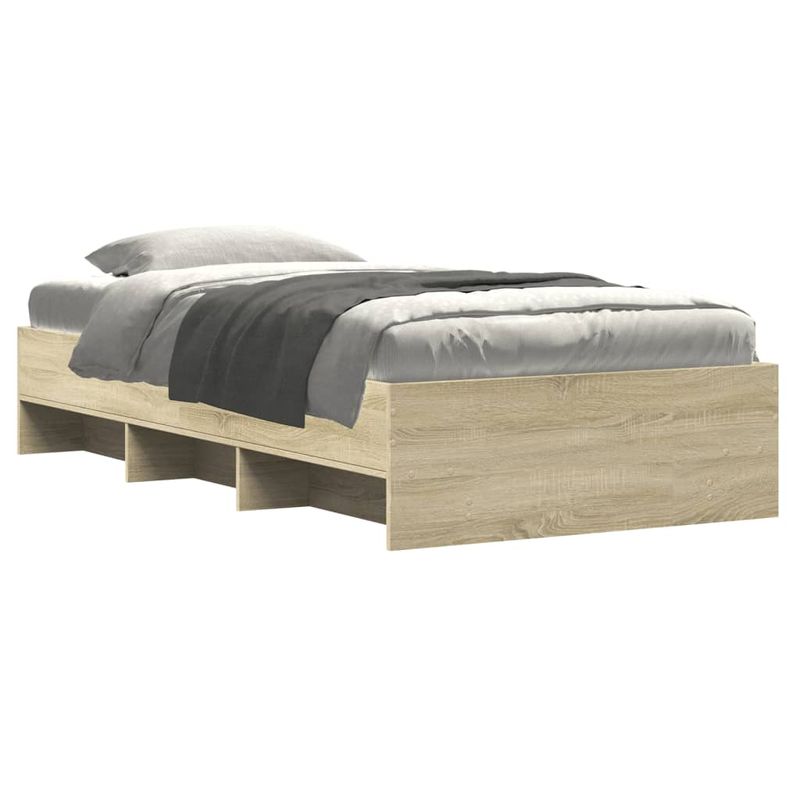 Casa si Gradina - Mobilier - Paturi si accesorii - Paturi - Cadru de pat, stejar sonoma, 100x200 cm, lemn prelucrat - Infinity.ro