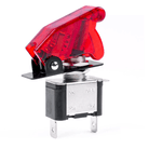 Auto si Moto - Electrice auto - Alte accesorii electrice auto - Comutator iluminat (intrerupator) cu protectie, destinatie auto, moto, ATV, SSV, Off-Road, model "TOP GUN", tensiune 12V - 24V, culoare rosie - Infinity.ro