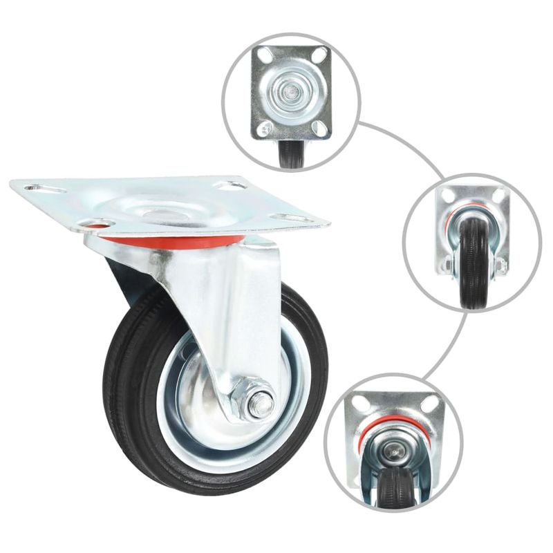 Casa si Gradina - Constructii - Depozitare, transport si protectie - Accesorii echipamente pentru transport si ridicat - Roti pivotante, 16 buc., 75 mm - Infinity.ro