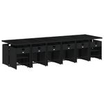 Casa si Gradina - Gradina si terasa - Mobilier exterior - Seturi mobila gradina - Set mobilier de gradina cu perne, 17 piese, negru, poliratan - Infinity.ro