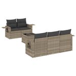 Casa si Gradina - Gradina si terasa - Mobilier exterior - Seturi mobila gradina - Set canapele de gradina cu perne, 6 piese gri deschis poliratan - Infinity.ro