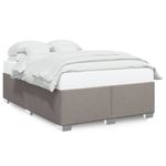 Casa si Gradina - Mobilier - Paturi si accesorii - Paturi - Cadru de pat fara saltea, gri taupe, 140x200 cm, textil - Infinity.ro