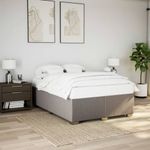 Casa si Gradina - Mobilier - Paturi si accesorii - Paturi - Cadru de pat fara saltea, gri taupe, 140x200 cm, textil - Infinity.ro
