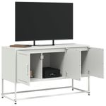 Casa si Gradina - Mobilier - Comode si corpuri - Comode - Dulap TV, alb, 100,5x39x60,5 cm, otel - Infinity.ro
