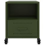Casa si Gradina - Mobilier - Comode si corpuri - Noptiere - Noptiere, 2 buc., verde olive, 36x39x43,5 cm, otel - Infinity.ro