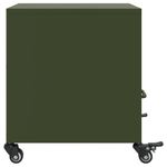 Casa si Gradina - Mobilier - Comode si corpuri - Noptiere - Noptiere, 2 buc., verde olive, 36x39x43,5 cm, otel - Infinity.ro