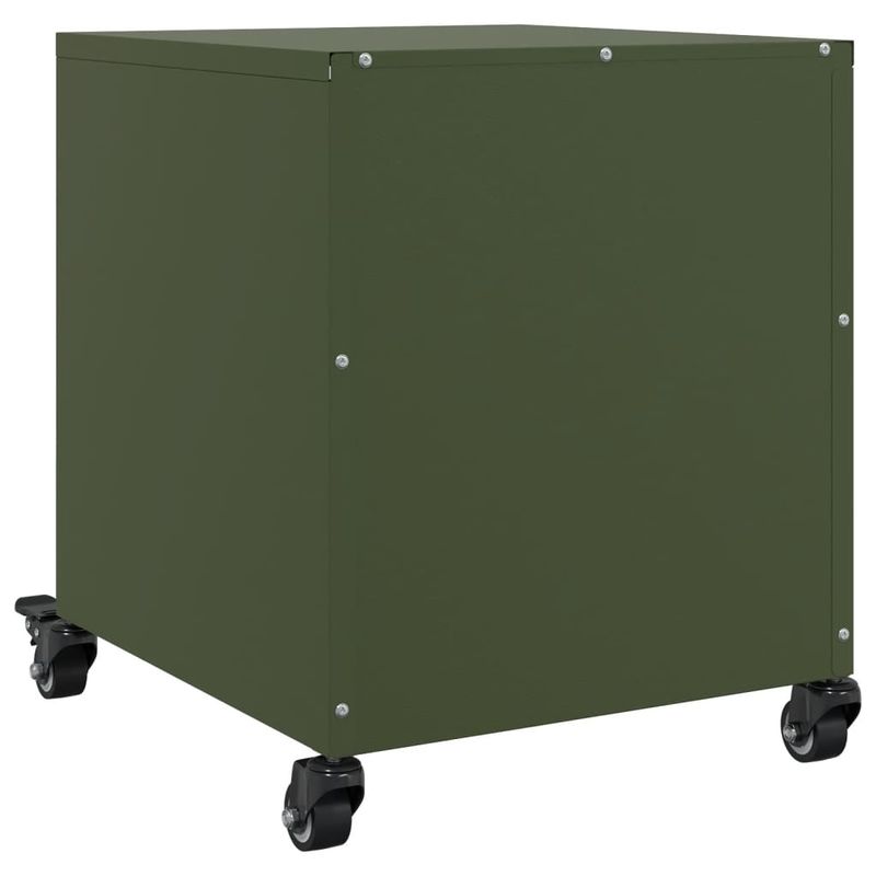 Casa si Gradina - Mobilier - Comode si corpuri - Noptiere - Noptiere, 2 buc., verde olive, 36x39x43,5 cm, otel - Infinity.ro