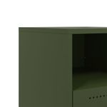 Casa si Gradina - Mobilier - Comode si corpuri - Noptiere - Noptiere, 2 buc., verde olive, 36x39x43,5 cm, otel - Infinity.ro