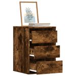 Casa si Gradina - Mobilier - Comode si corpuri - Comode - Dulap colt cu sertare stejar fumuriu 40x41x58 cm lemn prelucrat - Infinity.ro