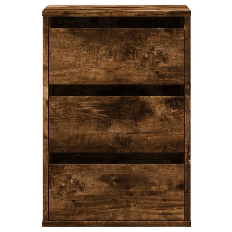 Casa si Gradina - Mobilier - Comode si corpuri - Comode - Dulap colt cu sertare stejar fumuriu 40x41x58 cm lemn prelucrat - Infinity.ro