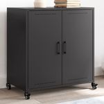 Casa si Gradina - Mobilier - Comode si corpuri - Comode - Dulap, negru, 68,5x39x72 cm, otel laminat la rece - Infinity.ro