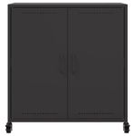 Casa si Gradina - Mobilier - Comode si corpuri - Comode - Dulap, negru, 68,5x39x72 cm, otel laminat la rece - Infinity.ro