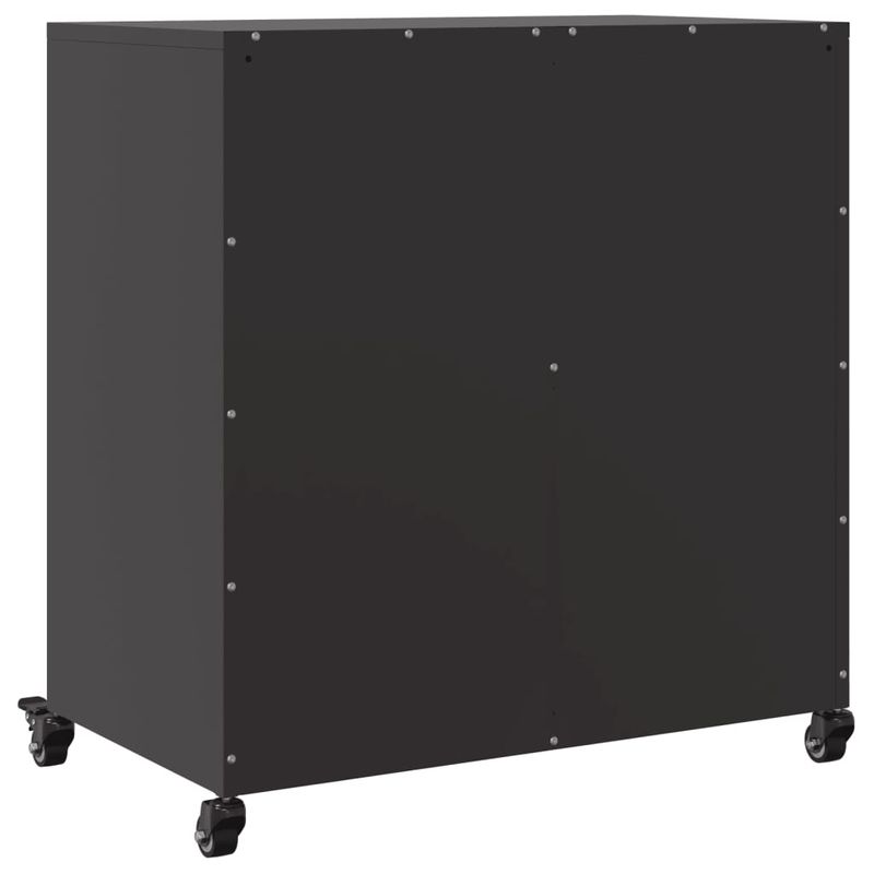 Casa si Gradina - Mobilier - Comode si corpuri - Comode - Dulap, negru, 68,5x39x72 cm, otel laminat la rece - Infinity.ro