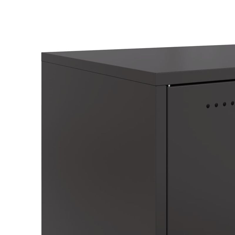 Casa si Gradina - Mobilier - Comode si corpuri - Comode - Dulap, negru, 68,5x39x72 cm, otel laminat la rece - Infinity.ro