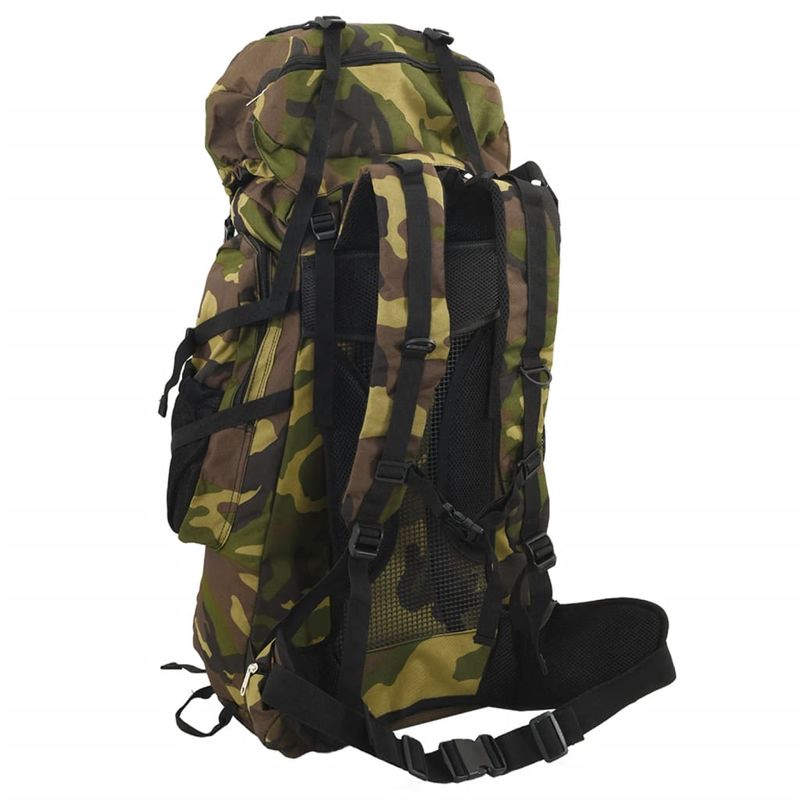 Sport si Outdoor - Articole de voiaj - Rucsacuri - Rucsac de drumetie, verde camuflaj, 80 L, tesatura oxford - Infinity.ro