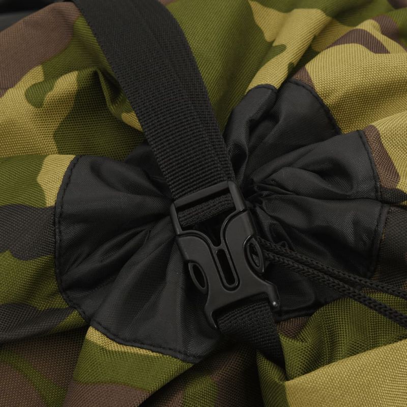 Sport si Outdoor - Articole de voiaj - Rucsacuri - Rucsac de drumetie, verde camuflaj, 80 L, tesatura oxford - Infinity.ro