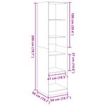 Casa si Gradina - Mobilier - Dulapuri si sifoniere - Sifoniere - Sifonier, stejar sonoma, 50x50x200 cm, lemn prelucrat, cantitate 4 rafturi - Infinity.ro