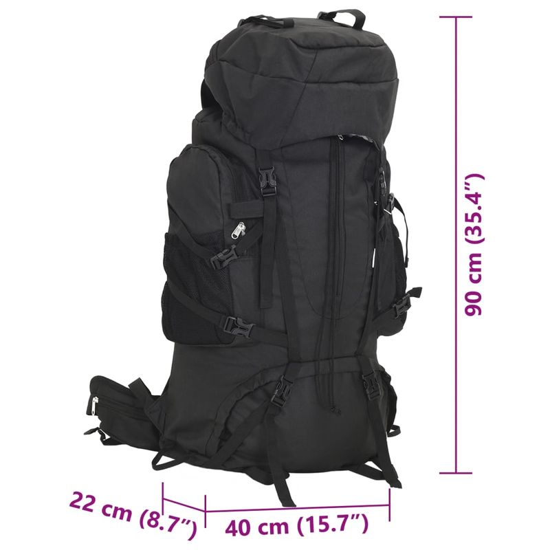 Sport si Outdoor - Articole de voiaj - Rucsacuri - Rucsac de drumetie, negru, 100 L, tesatura oxford - Infinity.ro