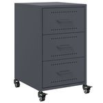Casa si Gradina - Mobilier - Comode si corpuri - Noptiere - Noptiera, antracit, 36x39x59 cm, otel - Infinity.ro