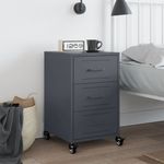 Casa si Gradina - Mobilier - Comode si corpuri - Noptiere - Noptiera, antracit, 36x39x59 cm, otel - Infinity.ro