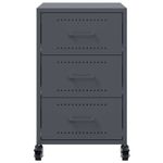 Casa si Gradina - Mobilier - Comode si corpuri - Noptiere - Noptiera, antracit, 36x39x59 cm, otel - Infinity.ro