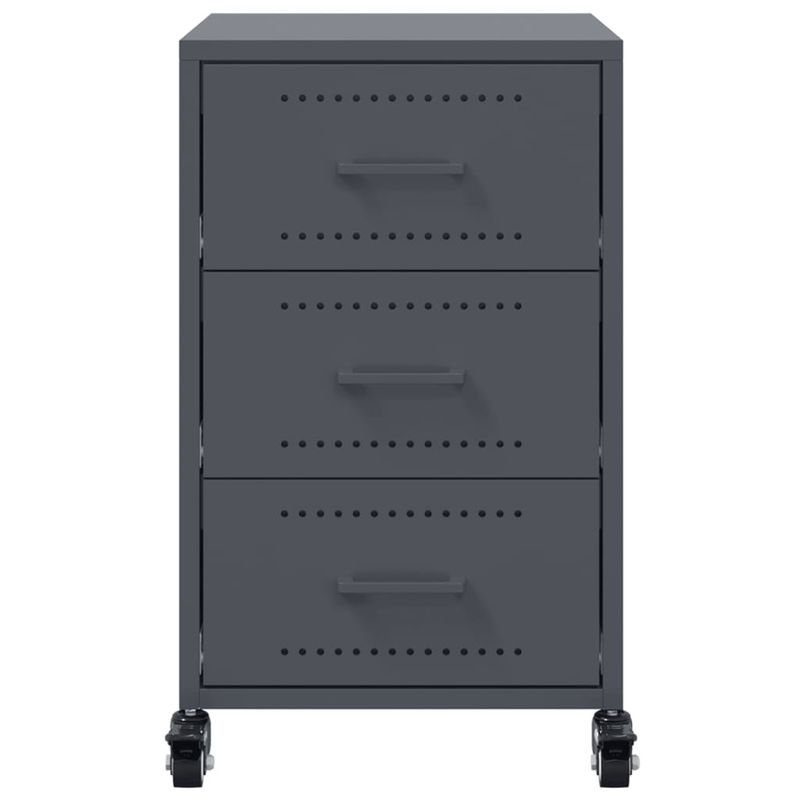 Casa si Gradina - Mobilier - Comode si corpuri - Noptiere - Noptiera, antracit, 36x39x59 cm, otel - Infinity.ro