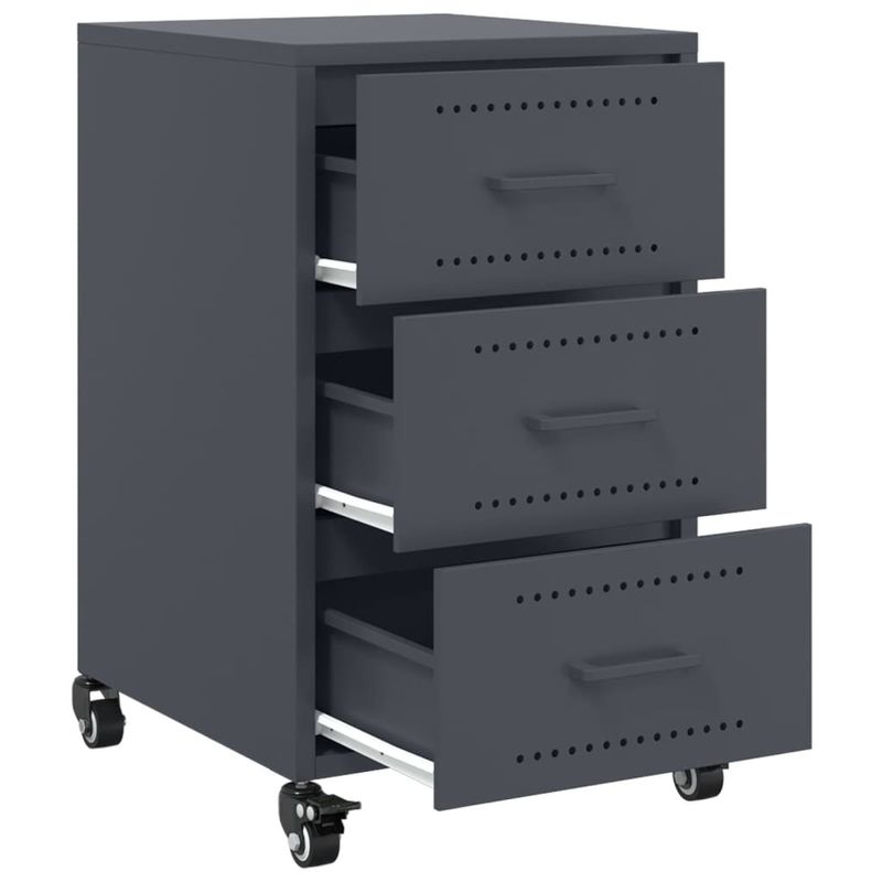 Casa si Gradina - Mobilier - Comode si corpuri - Noptiere - Noptiera, antracit, 36x39x59 cm, otel - Infinity.ro