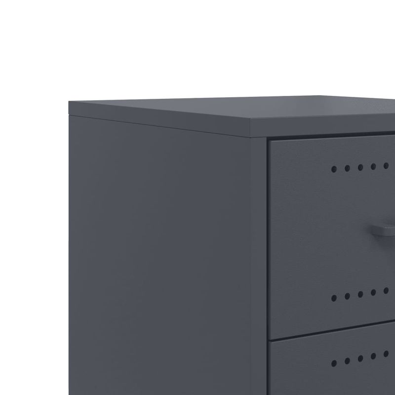 Casa si Gradina - Mobilier - Comode si corpuri - Noptiere - Noptiera, antracit, 36x39x59 cm, otel - Infinity.ro